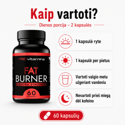 PROVITAMINS riebalų degintojas EXTRA STRONG (60 kaps.) - Image 3