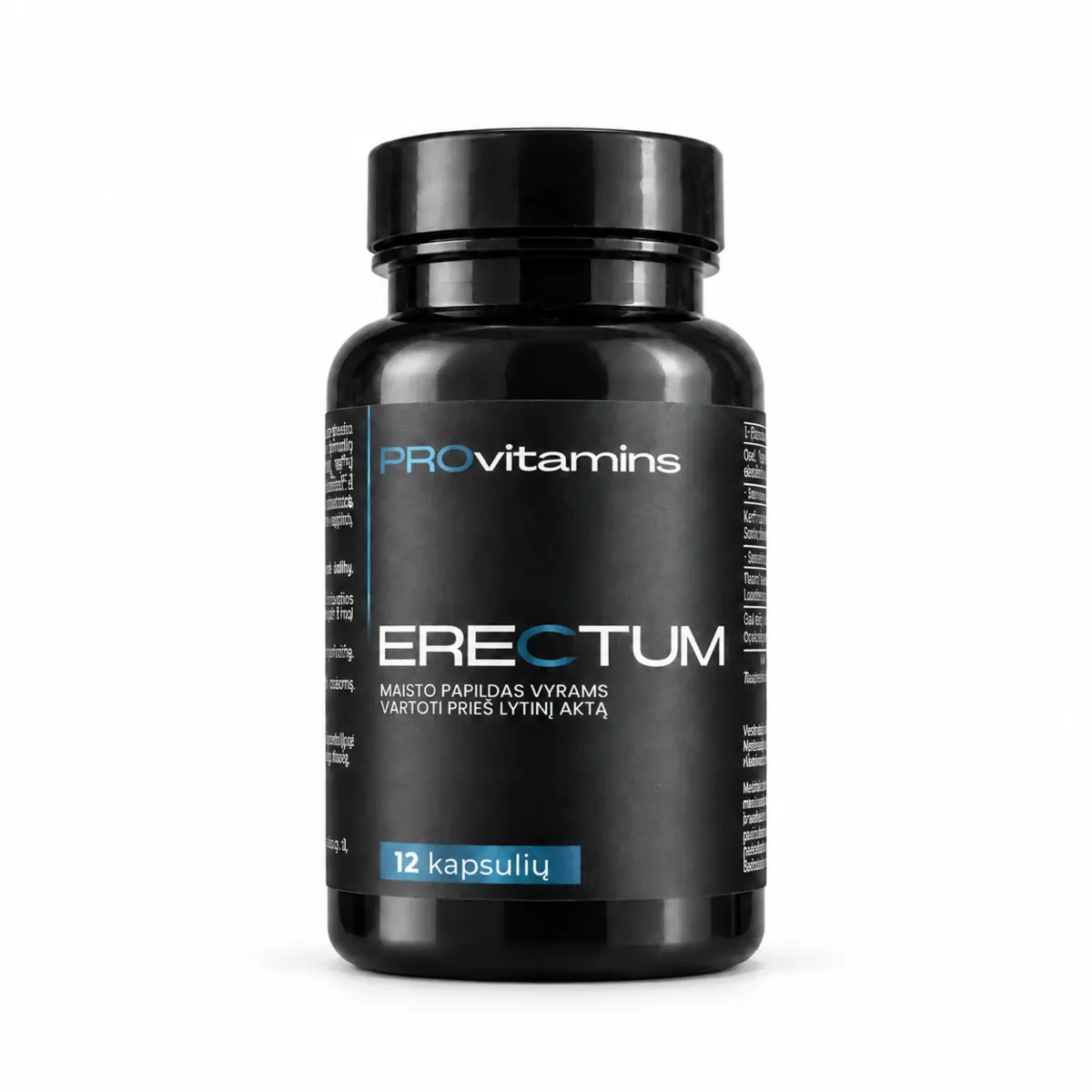 PROVITAMINS ERECTUM maisto papildas vyrams, 12 kapsulių