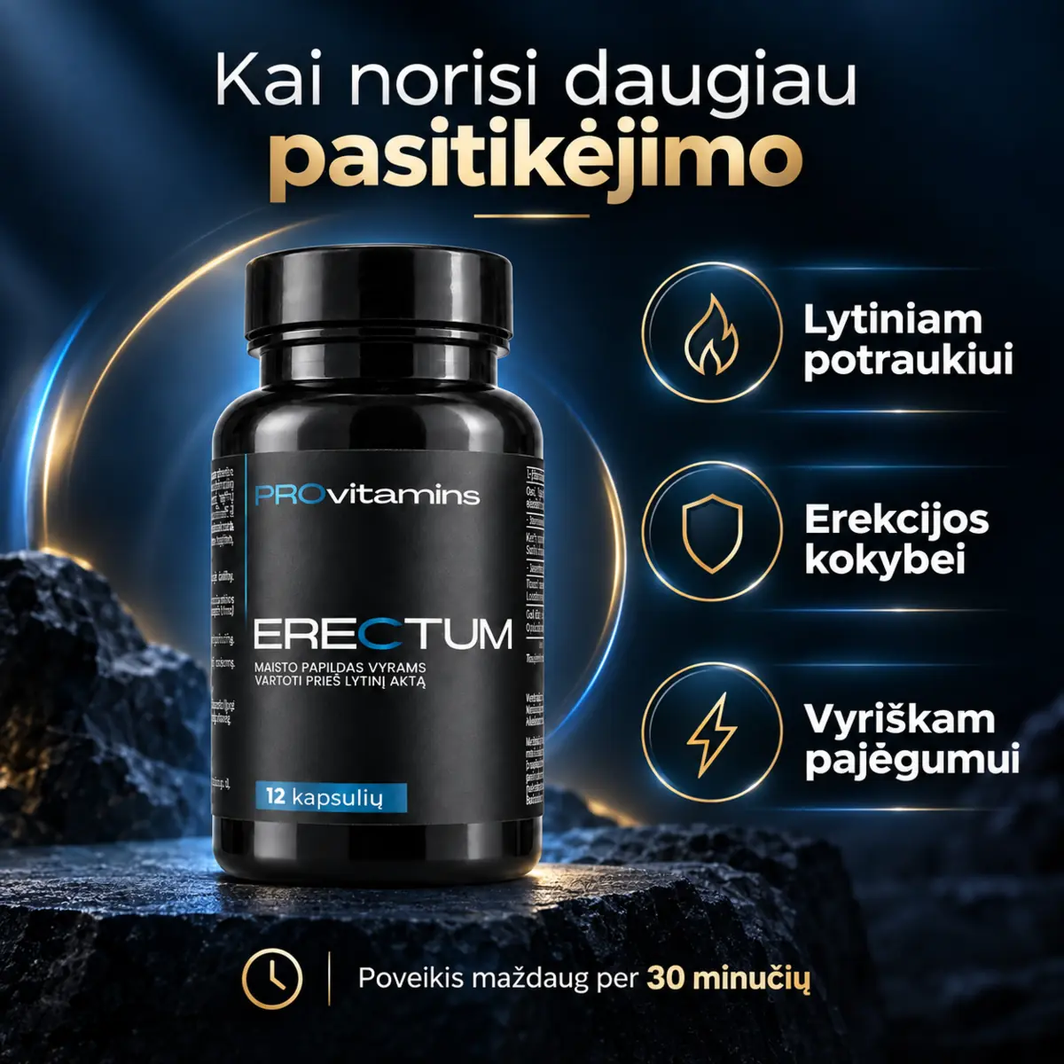 PROVITAMINS ERECTUM vyrų pasitikėjimui ir pajėgumui
