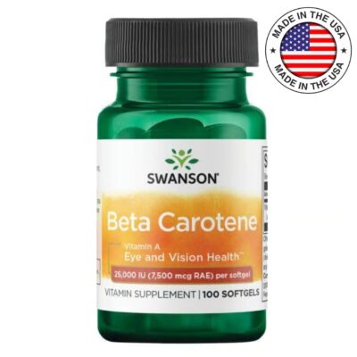 SWANSON Beta karotenas (vitaminas A), (100 kaps.) - Image 1