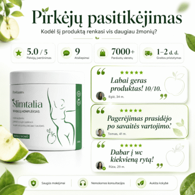 Provitamins Slimtalia Skaidulų Kompleksas 200 g. (Obuolių skonio) - Image 6
