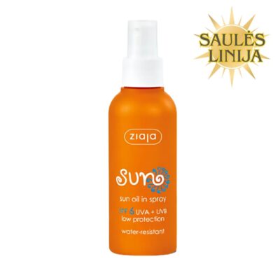 SPF 6 Purškiamas aliejus nuo saulės, atsparus vandeniui – 125 ml. - Image 1