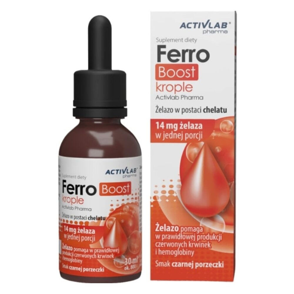 Geležies lašai (ActivLab FerroBoost Drops, 30 ml)