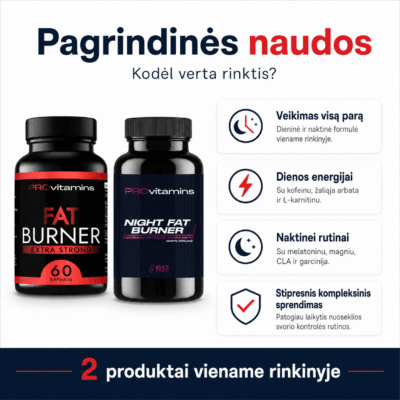 PROVITAMINS Dieninio ir naktinio riebalų degintojų komplektas - Image 4