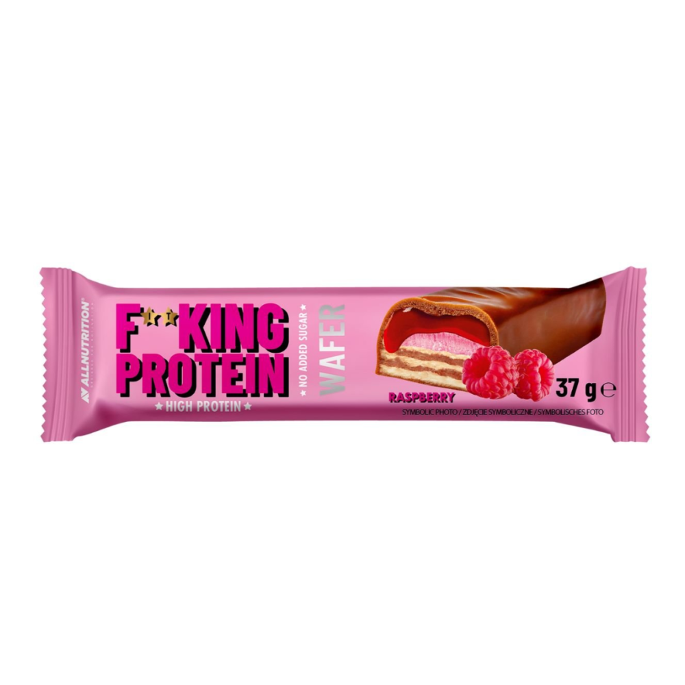 ALLNUTRITION FitKing Protein Wafer Raspberry – baltyminis vaflis su aviečių įdaru 37 g