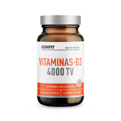 ICONFIT Vitaminas D3 (4000 IU) - 90 kaps. - Image 1