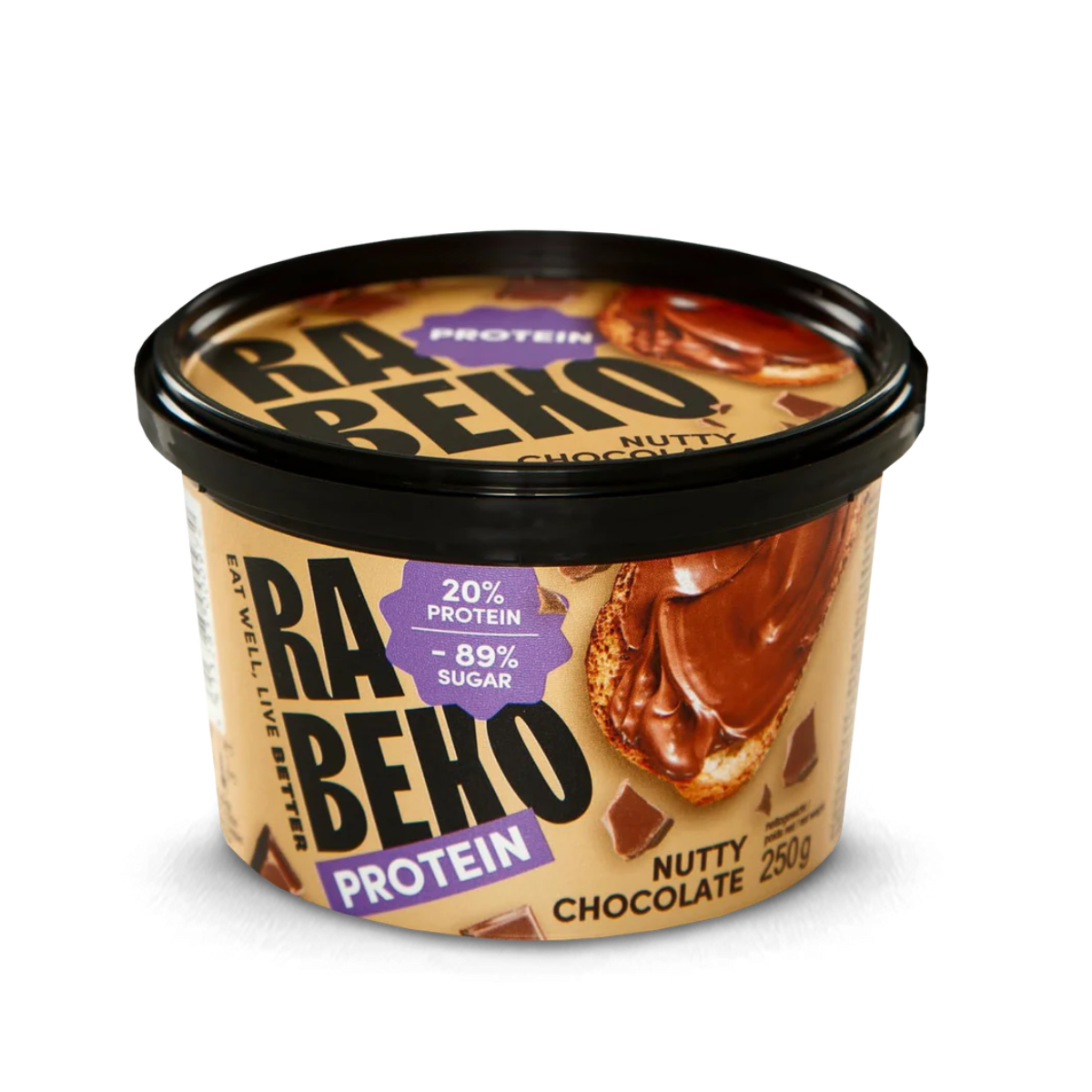 RABEKO PROTEIN riešutų šokolado kremas (250 g.)