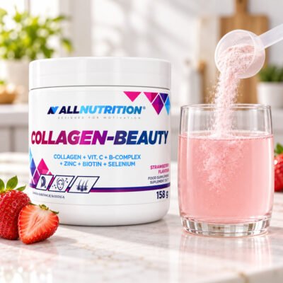 ALLNUTRITION Collagen-Beauty kolagenas su biotinu, cinku ir selenu, braškių sk. 158 g. - Image 2