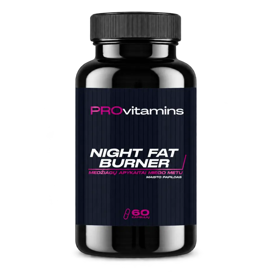 Provitamins Night Fat Burner – naktinis riebalų degintojas, 60 kapsulių