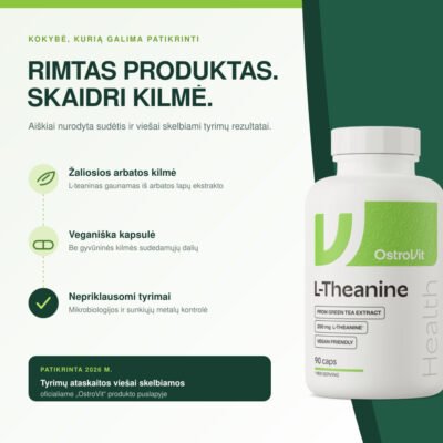 OstroVit L-Theanine 200 mg, 90 kaps. - Image 4